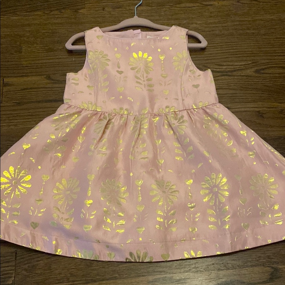 J. Crew Pink and Gold Formal Dress girls size 2